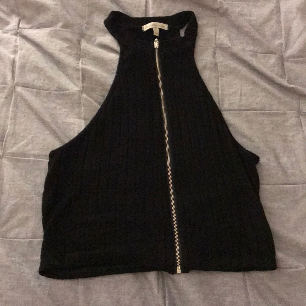 Charlotte Russe Ribbed Sweater Crop-Top